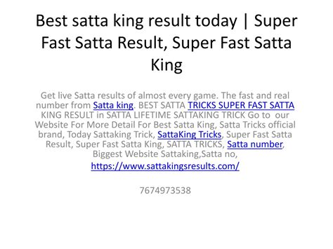 BEST SATTA TRICKS SUPER FAST SATTA KING RESULT SATTA LIFETI.